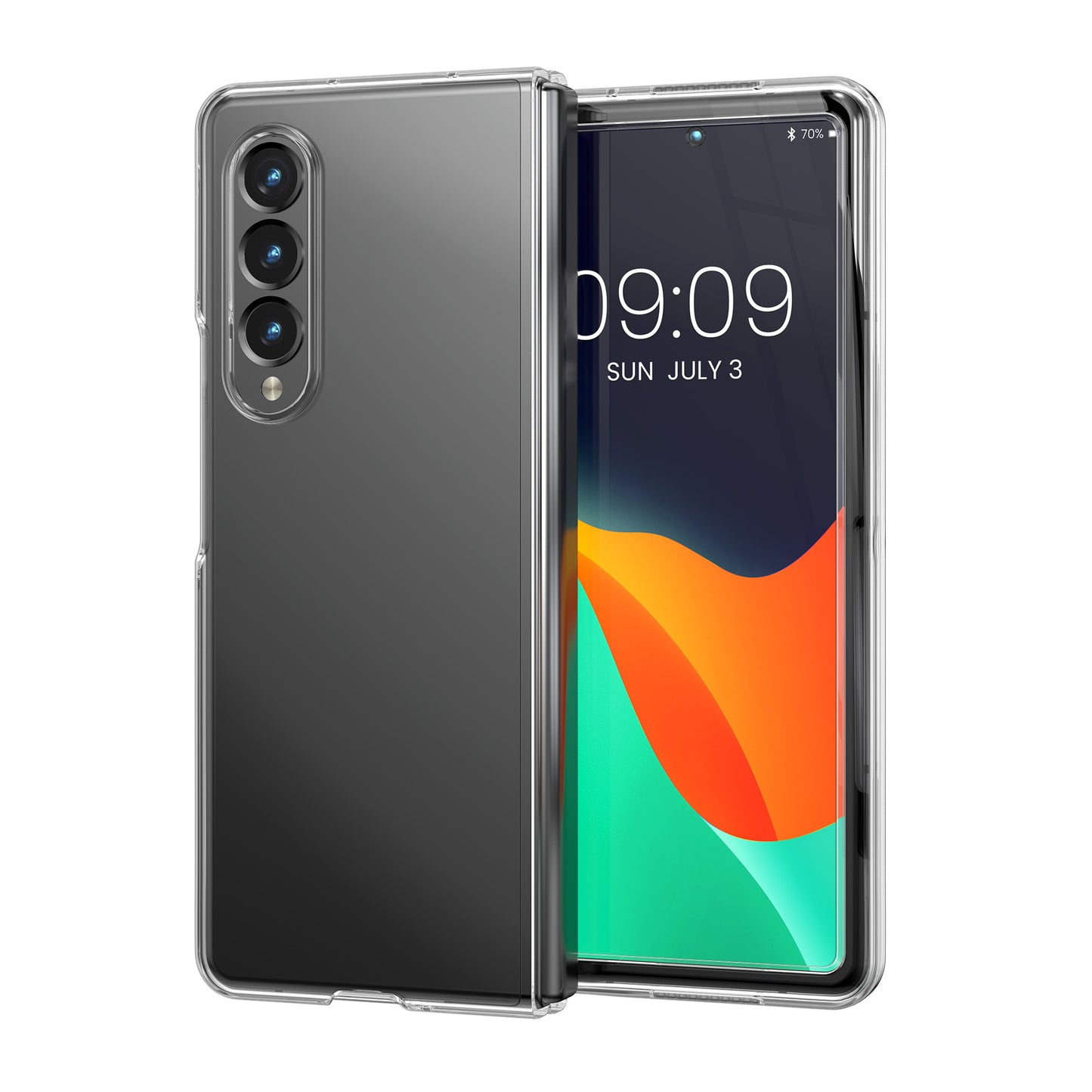 kwmobile Case Compatible with Samsung Galaxy Z Fold 3 5G - Foldable Phone Cover with Frame - Robust Cover
