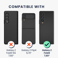 kwmobile Case Compatible with Samsung Galaxy Z Fold4 - Foldable Phone Case with Frame - Robust Cover