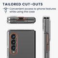 kwmobile Case Compatible with Samsung Galaxy Z Fold4 - Foldable Phone Case with Frame - Robust Cover