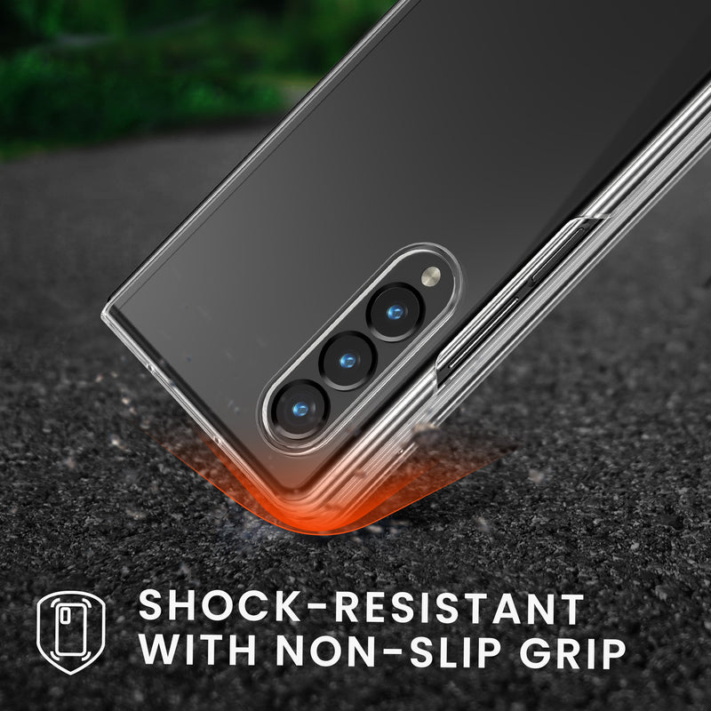 kwmobile Case Compatible with Samsung Galaxy Z Fold4 - Foldable Phone Case with Frame - Robust Cover