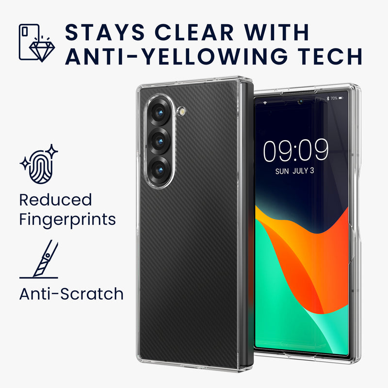 kwmobile Case compatible with Samsung Galaxy Z Fold6 - Foldable Phone Case with Frame - Robust Cover