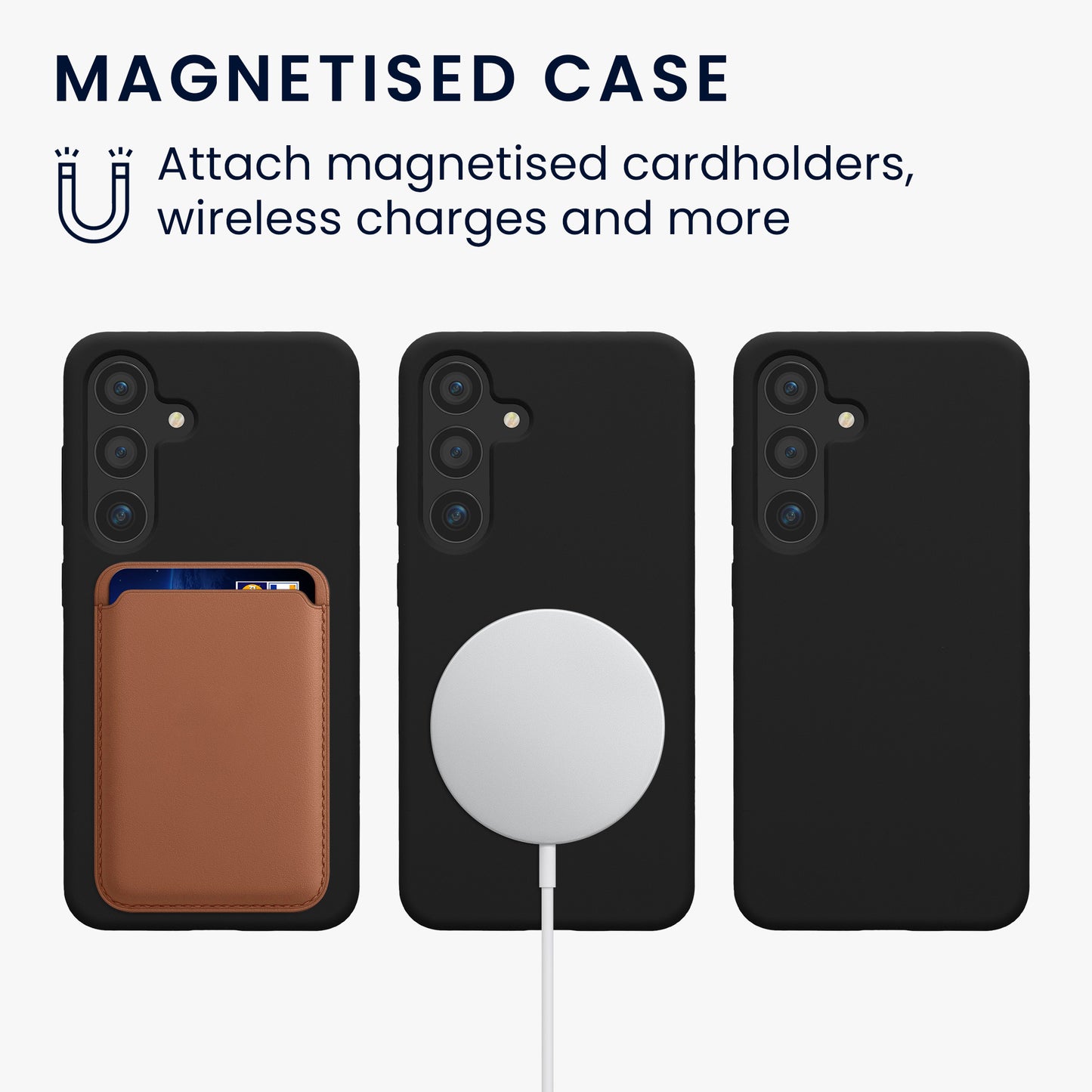 kwmobile Case Compatible with Samsung Galaxy S25 - Magnetic Silicone Case Compatible with MagSafe - Rubberized Cover