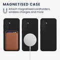 kwmobile Case Compatible with Samsung Galaxy S25 Plus Magnetic Case Compatible with MagSafe Rubberized Cover