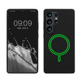 kwmobile Hülle kompatibel mit Samsung Galaxy S25 Ultra Hülle - magnetisches Silikon Case kompatibel mit MagSafe - Cover gummiert Schwarz Schwarz  