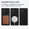 kwmobile Case compatible with Samsung Galaxy S25 Ultra Magnetic Silicone Case compatible with MagSafe Cover rubberized