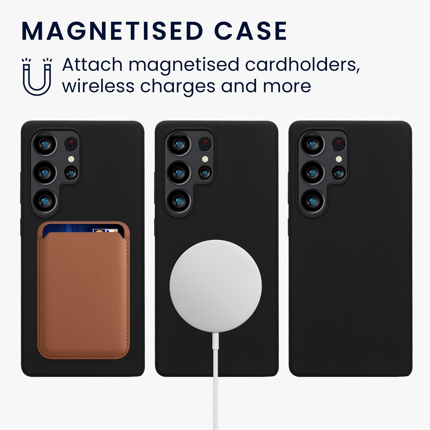 kwmobile Case compatible with Samsung Galaxy S25 Ultra Magnetic Silicone Case compatible with MagSafe Cover rubberized