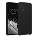 kwmobile Handyhülle kompatibel mit Samsung Galaxy A52 / A52 5G / A52s 5G Hülle - gummierte Handy Case aus Silikon in Schwarz Schwarz  