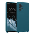 kwmobile Handyhülle kompatibel mit Samsung Galaxy A52 / A52 5G / A52s 5G Hülle - gummierte Handy Case aus Silikon in Petrol matt Petrol matt  