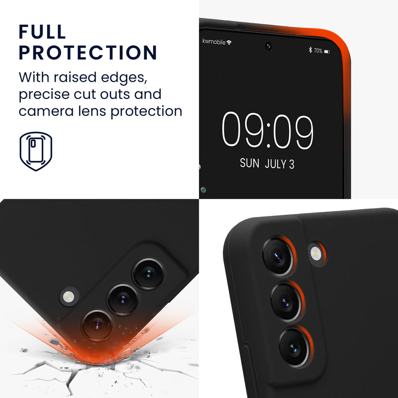 kwmobile Case Compatible with Samsung Galaxy S22 - Silicone Rubberized Case - Phone Cover - Phone Case