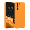 kwmobile Handyhülle kompatibel mit Samsung Galaxy S22 Hülle - gummierte Handy Case aus Silikon in Fruity Orange Fruity Orange  