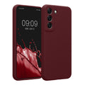 kwmobile Handyhülle kompatibel mit Samsung Galaxy S22 Hülle - gummierte Handy Case aus Silikon in Bordeaux Violett Bordeaux Violett  