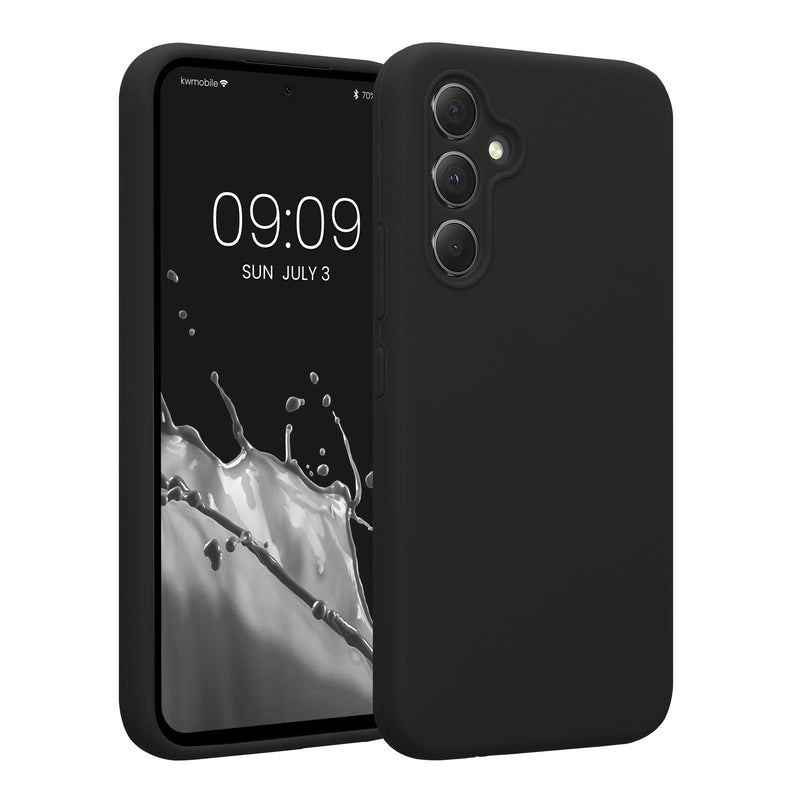 kwmobile Hülle kompatibel mit Samsung Galaxy A54 5G Hülle - A54 Case gummiert - Silikon Handyhülle - Schutzhülle Schwarz Schwarz  