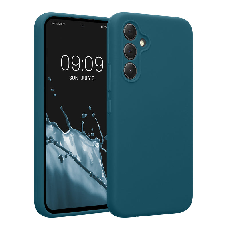 kwmobile Hülle kompatibel mit Samsung Galaxy A54 5G Hülle - A54 Case gummiert - Silikon Handyhülle - Schutzhülle Petrol matt Petrol matt  