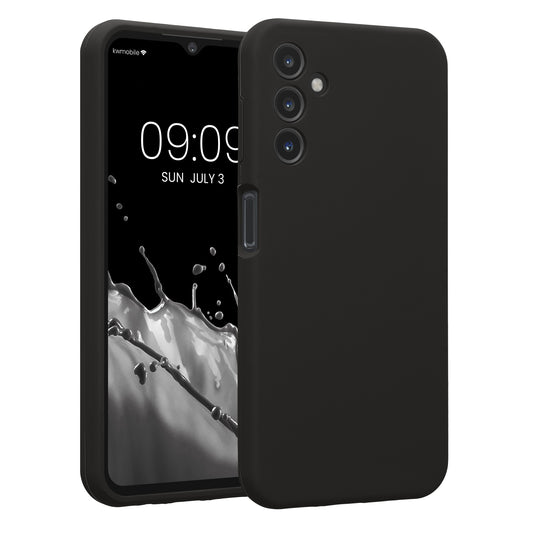 kwmobile Handyhülle kompatibel mit Samsung Galaxy A14 5G Hülle - gummierte Handy Case aus Silikon in Dunkelgrau Dunkelgrau  