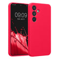 kwmobile Handyhülle kompatibel mit Samsung Galaxy S24 Hülle - gummierte Handy Case aus Silikon in Neon Pink Neon Pink  