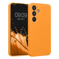 kwmobile Handyhülle kompatibel mit Samsung Galaxy S24 Hülle - gummierte Handy Case aus Silikon in Fruity Orange Fruity Orange  