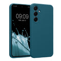 kwmobile Handyhülle kompatibel mit Samsung Galaxy A55 5G Hülle - gummierte Handy Case aus Silikon in Petrol matt Petrol matt  