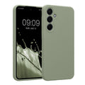 kwmobile Handyhülle kompatibel mit Samsung Galaxy A55 5G Hülle - gummierte Handy Case aus Silikon in Graugrün Graugrün  