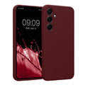 kwmobile Handyhülle kompatibel mit Samsung Galaxy A55 5G Hülle - gummierte Handy Case aus Silikon in Bordeaux Violett Bordeaux Violett  
