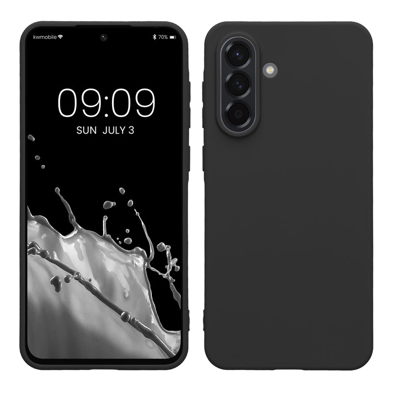 kwmobile Hülle kompatibel mit Samsung Galaxy A56 5G Hülle - weiches TPU Silikon Case - Cover geeignet für kabelloses Laden - Dunkelgrau Dunkelgrau  