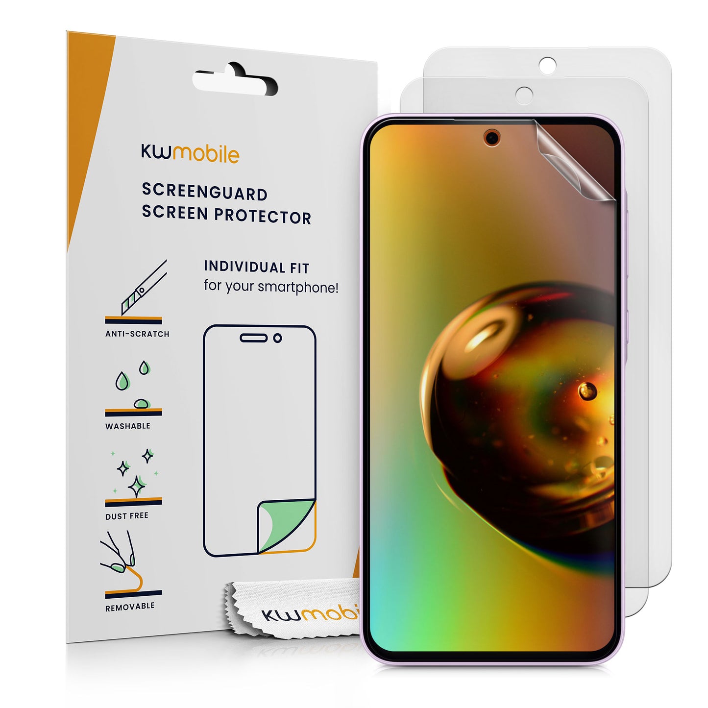 kwmobile 3x Folie matt kompatibel mit Samsung Galaxy A56 5G - Displayschutzfolie Schutzfolie - Displayschutz Displayfolie entspiegelt Matt Transparent  