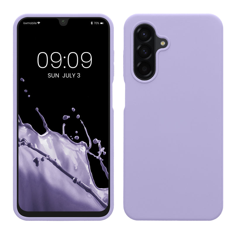 kwmobile Hülle kompatibel mit Samsung Galaxy A26 5G Hülle - Silikon Handy Case - Handyhülle weiche Oberfläche - kabelloses Laden - Lavendel Lavendel  