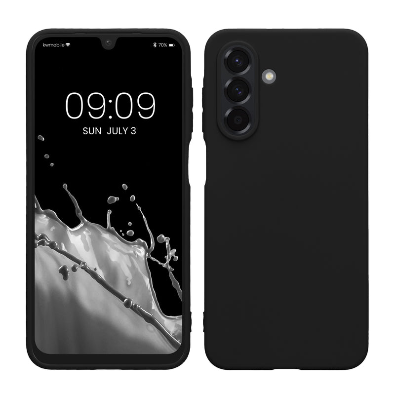 kwmobile Hülle kompatibel mit Samsung Galaxy A26 5G Hülle - weiches TPU Silikon Case - Cover geeignet für kabelloses Laden - Schwarz Schwarz  