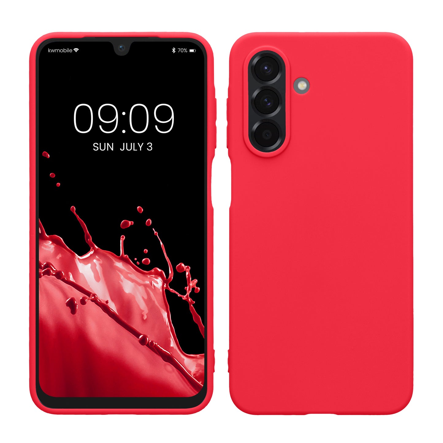 kwmobile Hülle kompatibel mit Samsung Galaxy A26 5G Hülle - weiches TPU Silikon Case - Cover geeignet für kabelloses Laden - Neon Pink Neon Pink  