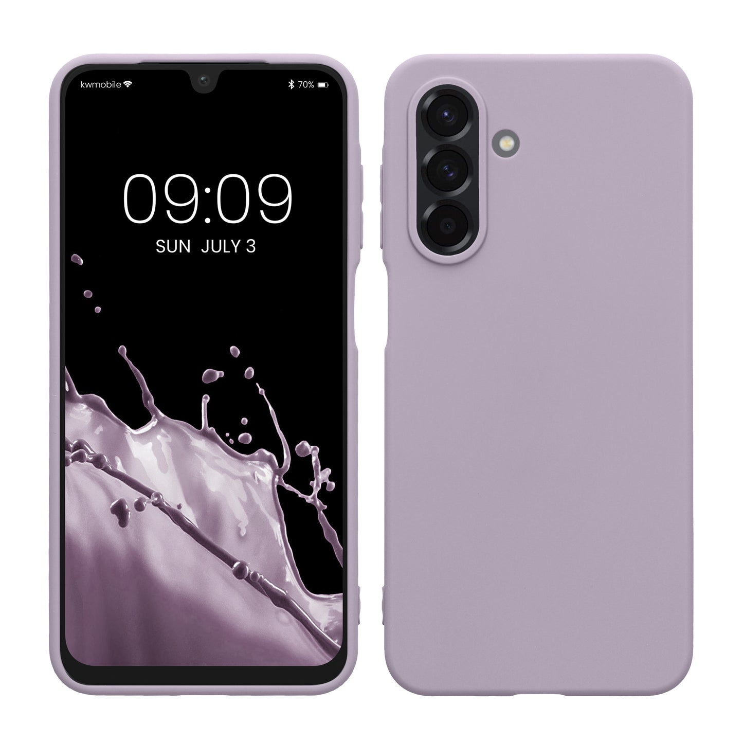 kwmobile Hülle kompatibel mit Samsung Galaxy A26 5G Hülle - weiches TPU Silikon Case - Cover geeignet für kabelloses Laden - Lavendel Lavendel  