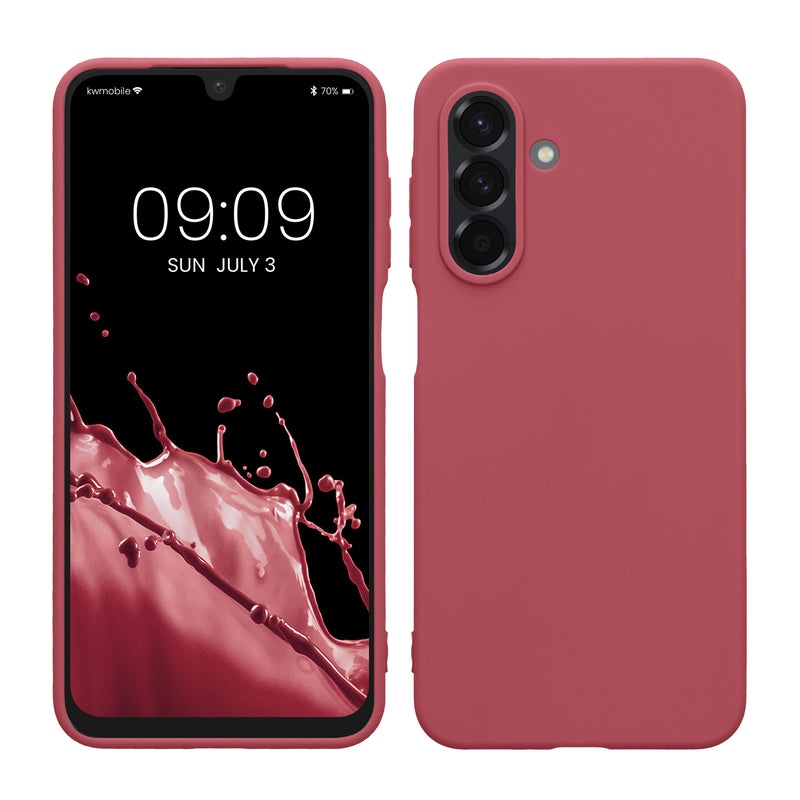 kwmobile Hülle kompatibel mit Samsung Galaxy A26 5G Hülle - weiches TPU Silikon Case - Cover geeignet für kabelloses Laden - Dark Rose Dark Rose  