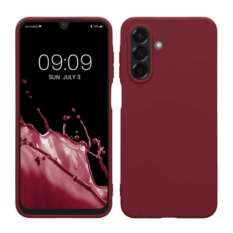 kwmobile Hülle kompatibel mit Samsung Galaxy A26 5G Hülle - weiches TPU Silikon Case - Cover geeignet für kabelloses Laden - Bordeaux Violett Bordeaux Violett  
