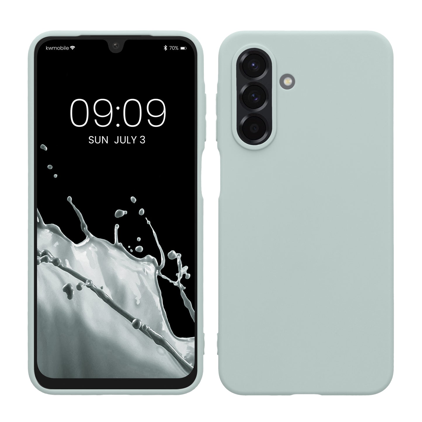 kwmobile Hülle kompatibel mit Samsung Galaxy A26 5G Hülle - weiches TPU Silikon Case - Cover geeignet für kabelloses Laden - Cool Mint Cool Mint  