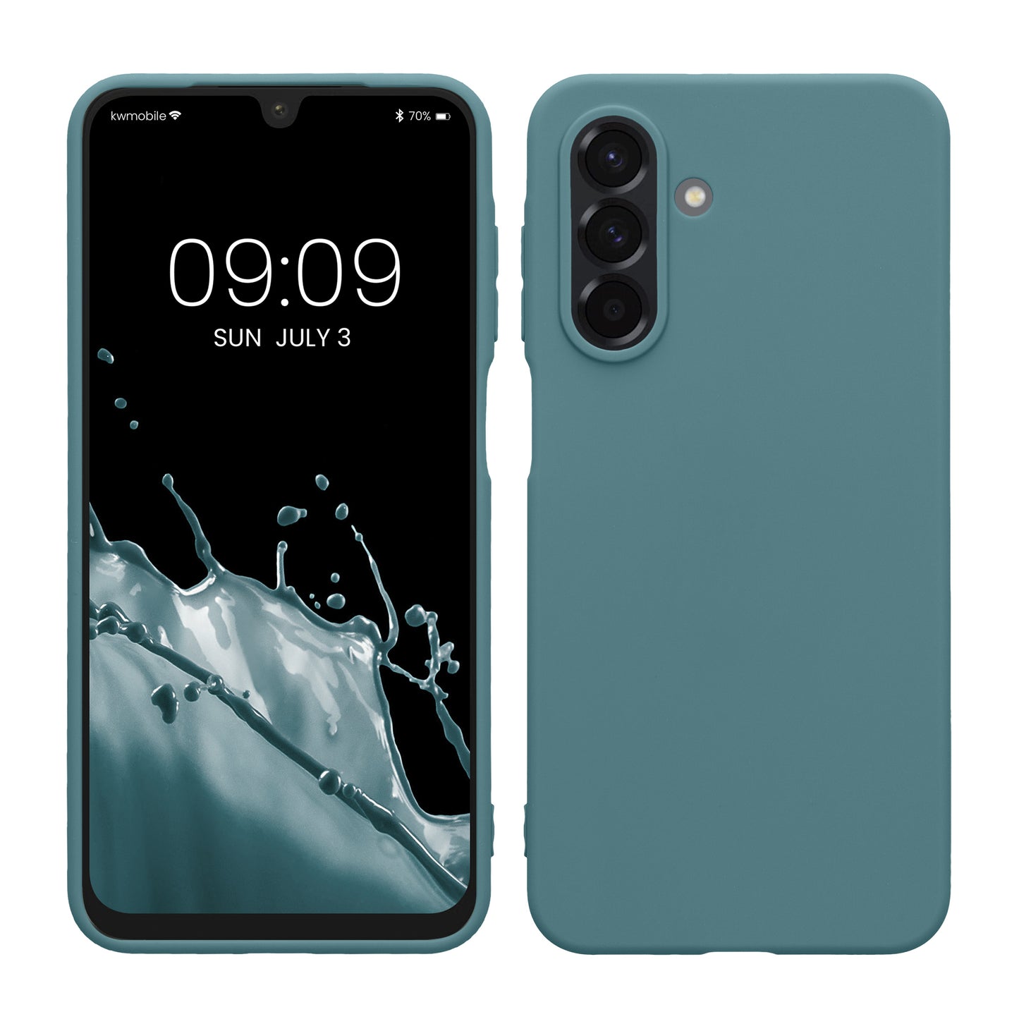 kwmobile Hülle kompatibel mit Samsung Galaxy A26 5G Hülle - weiches TPU Silikon Case - Cover geeignet für kabelloses Laden - Arctic Night Arctic Night  