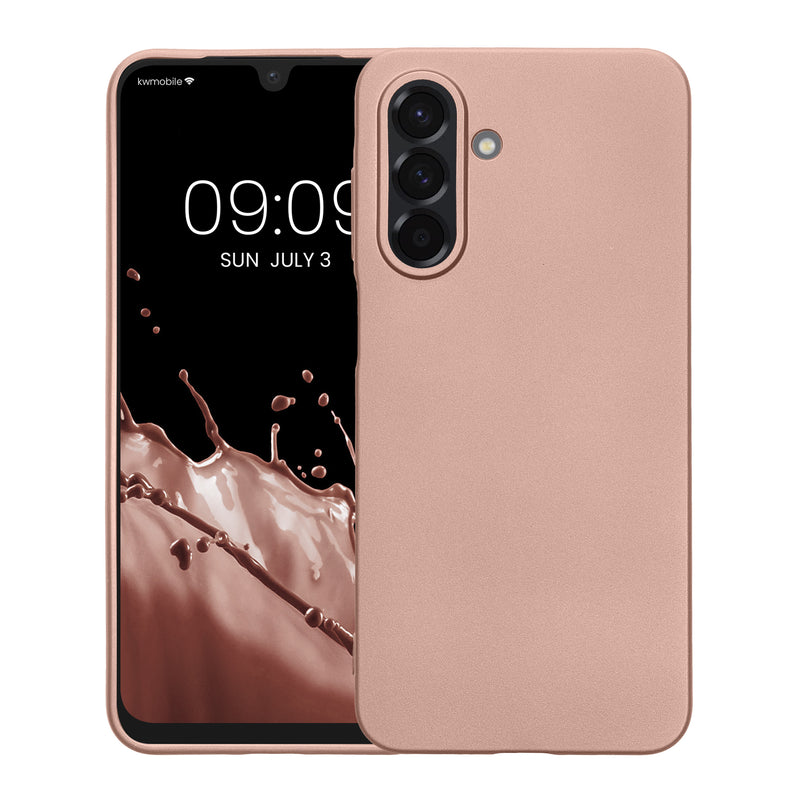 kwmobile Phone Case for Samsung Galaxy A26 5G - Metallic Shimmering Silicone Case - Protective Cover
