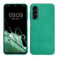 kwmobile Case kompatibel mit Samsung Galaxy A26 5G Hülle - Schutzhülle aus Silikon metallisch schimmernd - Handyhülle Metallic Dunkelgrün Metallic Dunkelgrün  