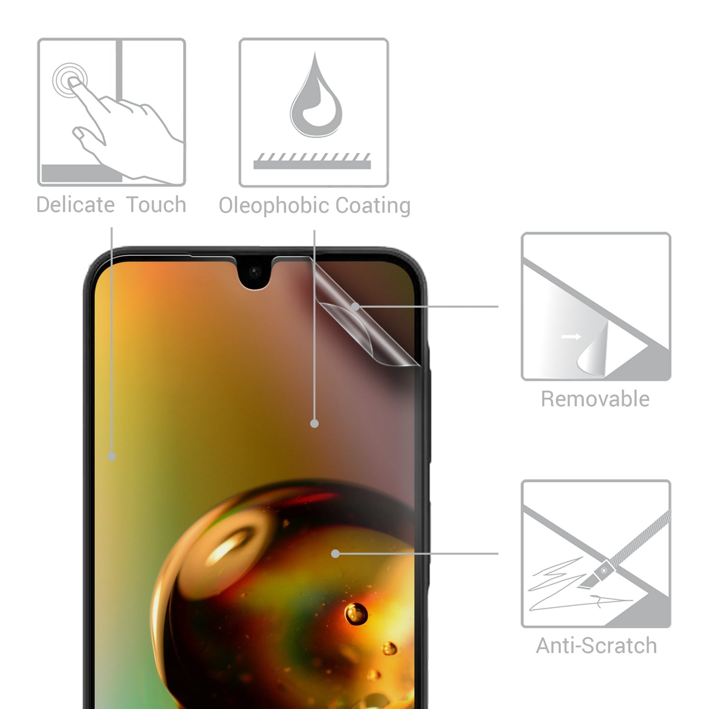 3x Matte Screen Protector compatible with Samsung Galaxy A26 5G