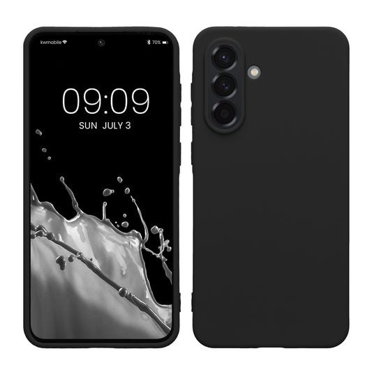 kwmobile Hülle kompatibel mit Samsung Galaxy A36 5G Hülle - weiches TPU Silikon Case - Cover geeignet für kabelloses Laden - Schwarz Schwarz  