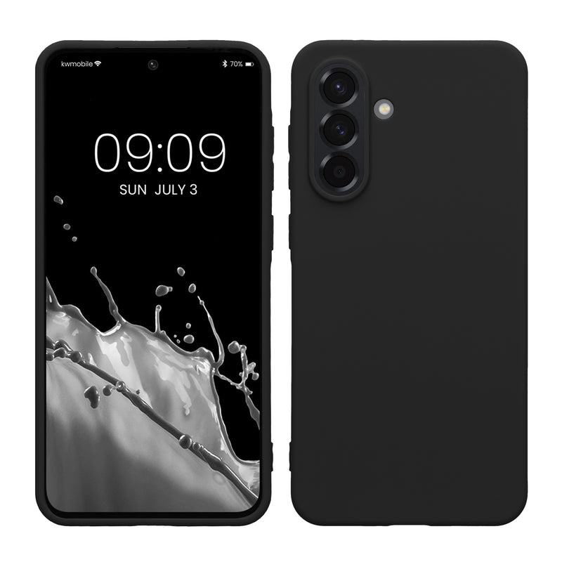 kwmobile Hülle kompatibel mit Samsung Galaxy A36 5G Hülle - weiches TPU Silikon Case - Cover geeignet für kabelloses Laden - Schwarz Schwarz  