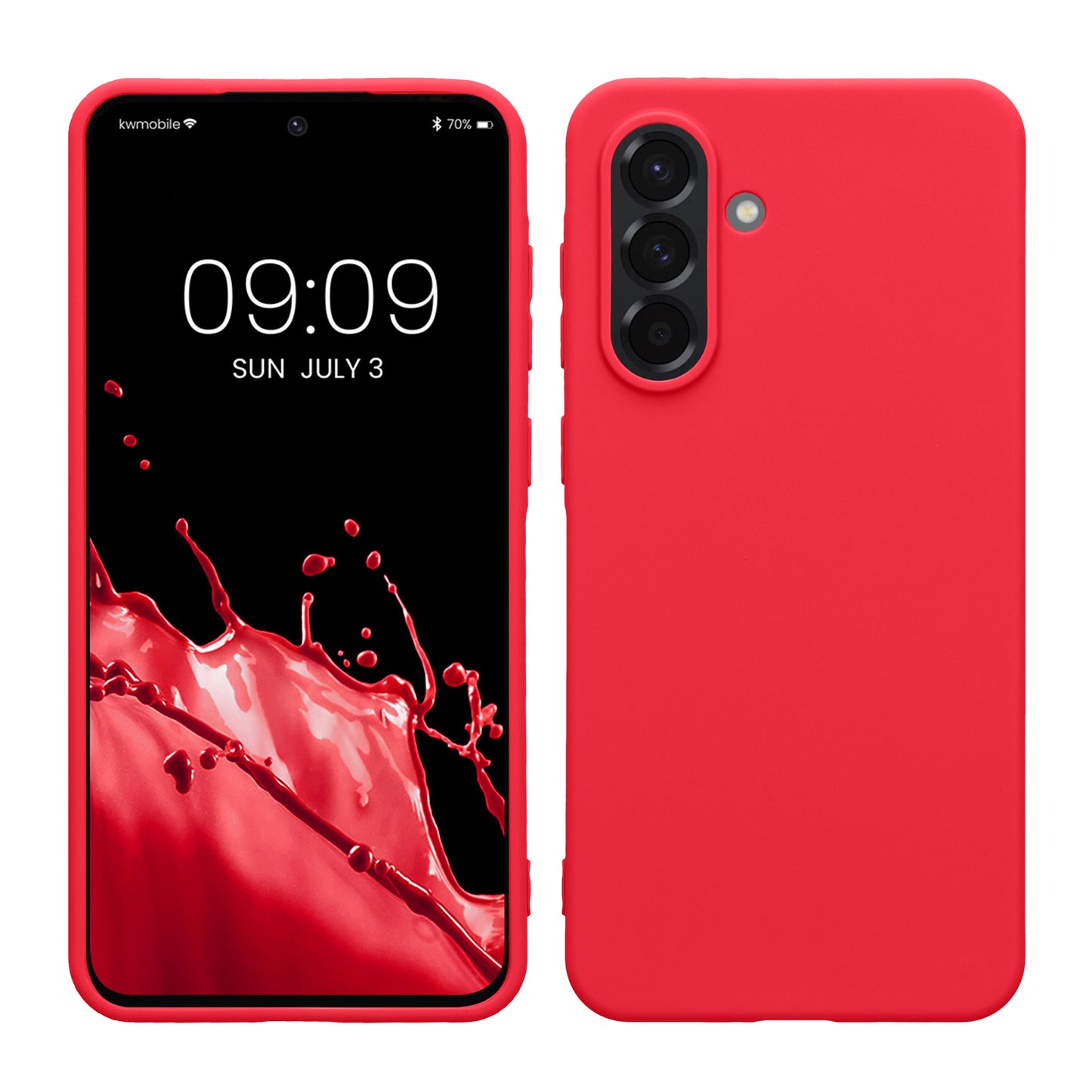 kwmobile Hülle kompatibel mit Samsung Galaxy A36 5G Hülle - weiches TPU Silikon Case - Cover geeignet für kabelloses Laden - Neon Pink Neon Pink  