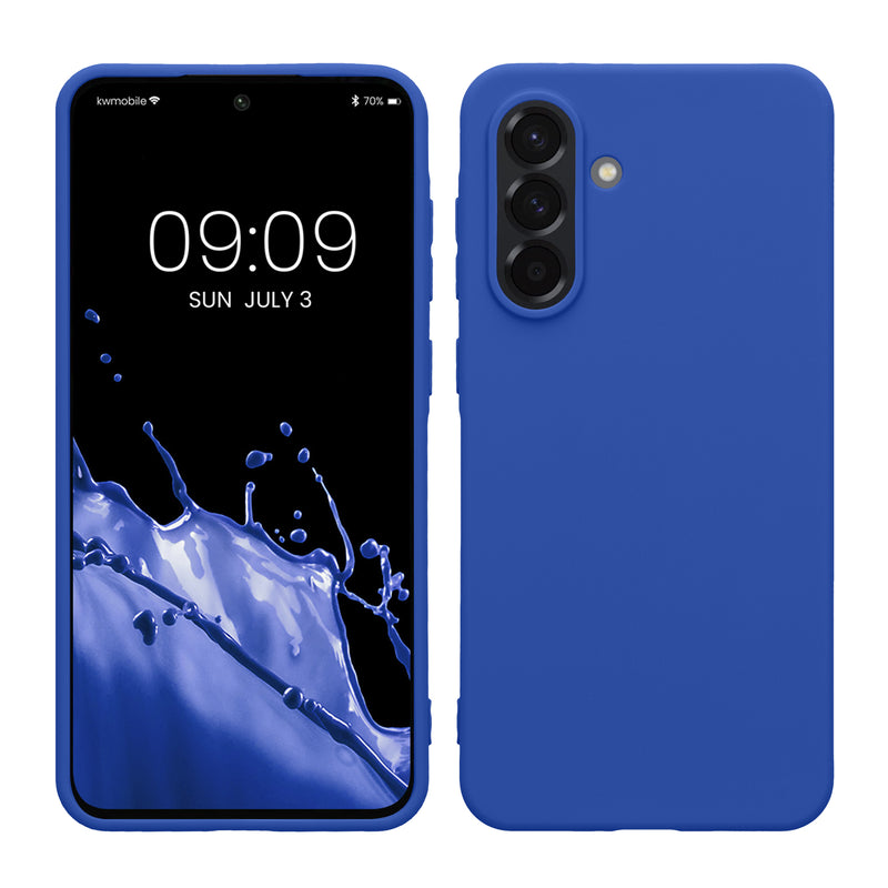 kwmobile Hülle kompatibel mit Samsung Galaxy A36 5G Hülle - weiches TPU Silikon Case - Cover geeignet für kabelloses Laden - Baltik Blau Baltik Blau  