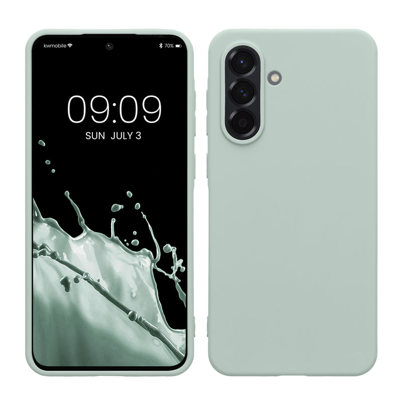 kwmobile Hülle kompatibel mit Samsung Galaxy A36 5G Hülle - weiches TPU Silikon Case - Cover geeignet für kabelloses Laden - Cool Mint Cool Mint  