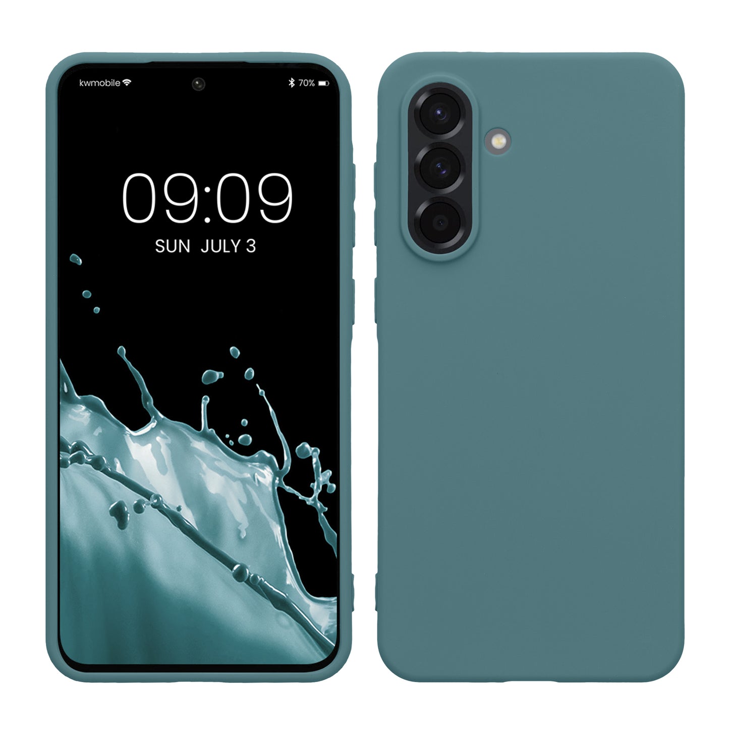 kwmobile Hülle kompatibel mit Samsung Galaxy A36 5G Hülle - weiches TPU Silikon Case - Cover geeignet für kabelloses Laden - Arctic Night Arctic Night  