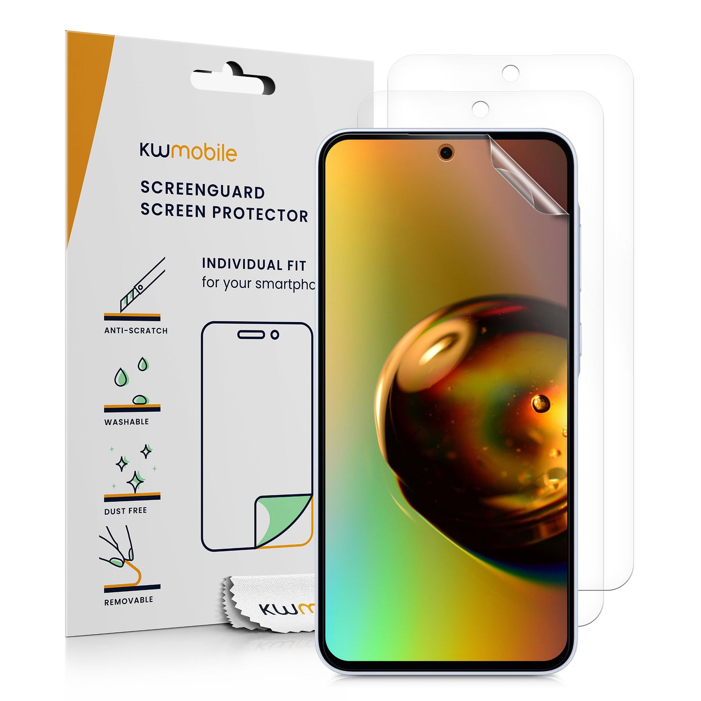 kwmobile 3x Displayschutzfolie kompatibel mit Samsung Galaxy A36 5G Folie - klare Schutzfolien Set in transparent Transparent  