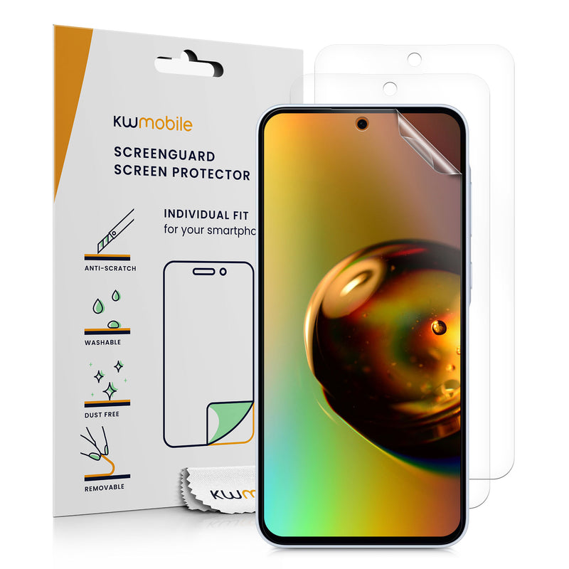 kwmobile 3x Displayschutzfolie kompatibel mit Samsung Galaxy A36 5G Folie - klare Schutzfolien Set in transparent Transparent  