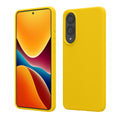 kwmobile Hülle kompatibel mit Samsung Galaxy S25 Edge Hülle - Silikon Handy Case - Handyhülle weiche Oberfläche - kabelloses Laden - Strahlend Gelb Strahlend Gelb  