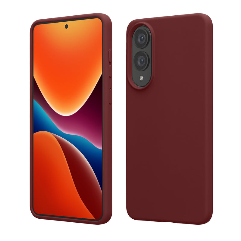 kwmobile Hülle kompatibel mit Samsung Galaxy S25 Edge Hülle - Silikon Handy Case - Handyhülle weiche Oberfläche - kabelloses Laden - Bordeaux Violett Bordeaux Violett  