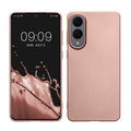 kwmobile Case kompatibel mit Samsung Galaxy S25 Edge Hülle - Schutzhülle aus Silikon metallisch schimmernd - Handyhülle Metallic Rosegold Metallic Rosegold  