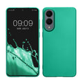 kwmobile Case kompatibel mit Samsung Galaxy S25 Edge Hülle - Schutzhülle aus Silikon metallisch schimmernd - Handyhülle Metallic Dunkelgrün Metallic Dunkelgrün  