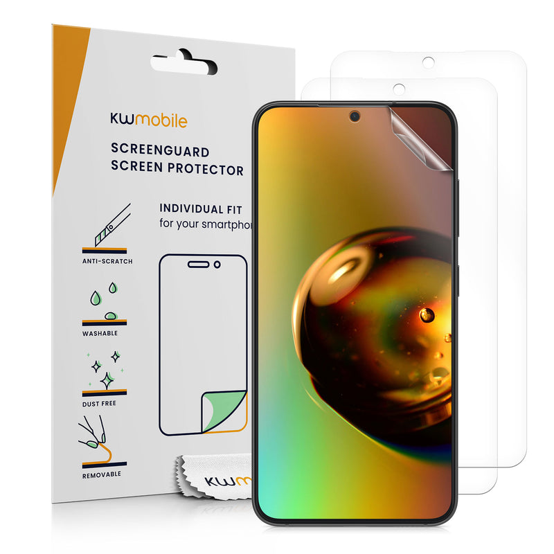 kwmobile 3x Displayschutzfolie kompatibel mit Samsung Galaxy S25 Edge Folie - klare Schutzfolien Set in transparent Transparent  