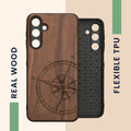 kwmobile Case Compatible with Samsung Galaxy A16 5G Phone Cover TPU Phone Case Compass Vintage
